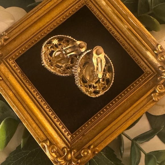 VTG Selro Selini Victorian Revival Filligree Pearl Earrings - Picture 9 of 15